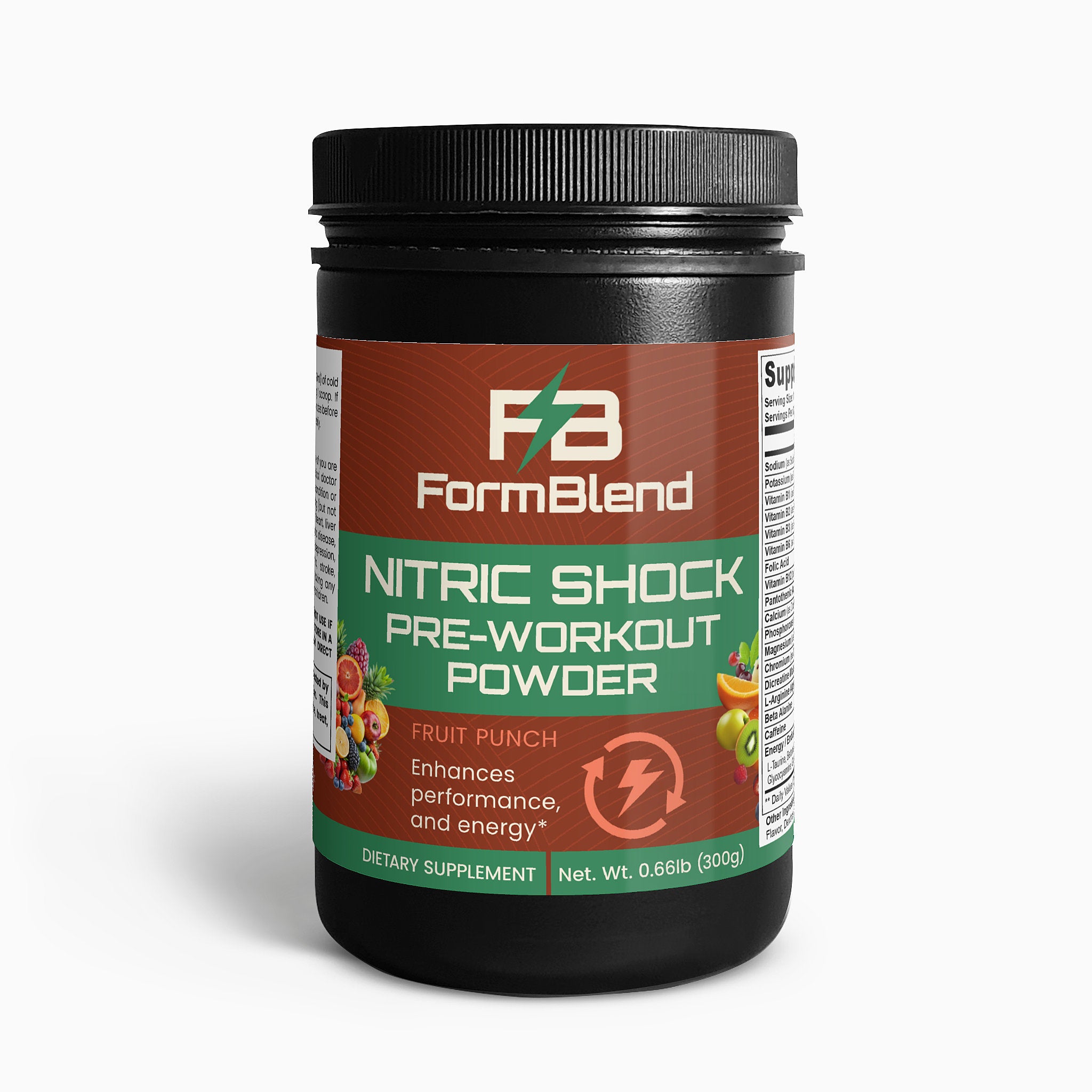 Nitric Shock Pre-Workout Powder (Fruit Punch)